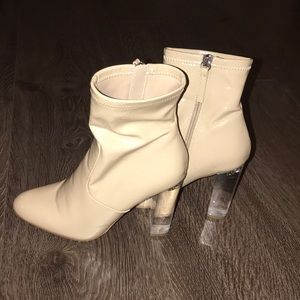 Steve Madden Clear Heel Booties